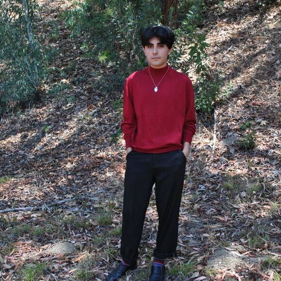 Vintage Bally Red Mock Neck Sweater- S - Picture 1 of 7